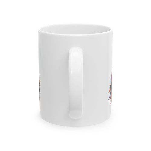 City Skyline Mug — Vibrant 'Riverside Hometown' Neon Urban Coffee Cup (11oz/15oz)